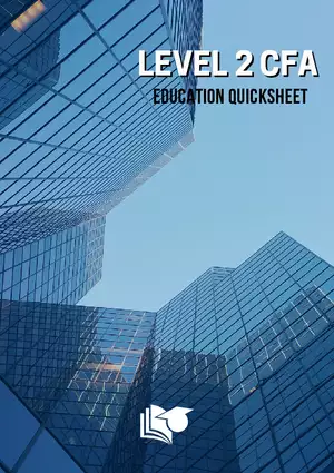 CFA Level 2: Education Quick Sheet