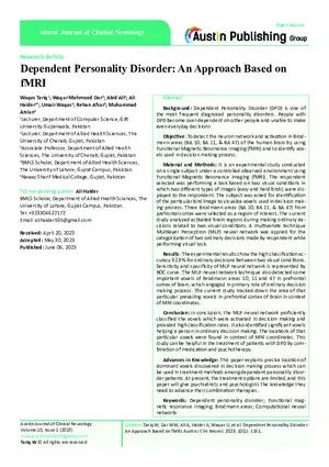 Dependent Personality Disorder: An Approach Based on fMRI