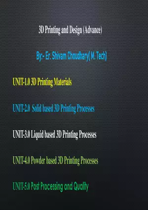 3D Printing and Design (Advance)
