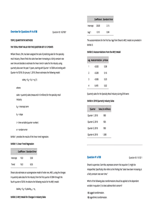 Coefficient Standard Error