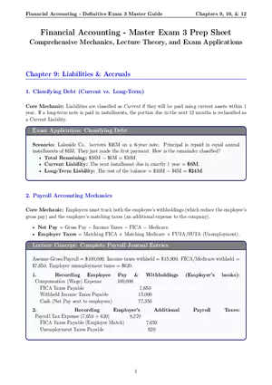 Financial Accounting - Definitive Exam 3 Master Guide
