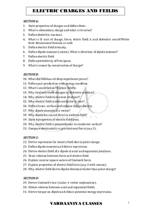 Electric Charges and Fields