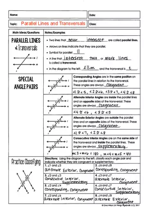 Angles Notes KEY