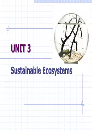 2.1 & 2.2 Sustainable Ecosystems