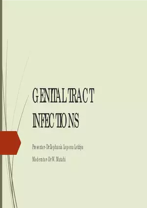 Genital Infection in Gynecology