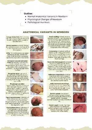 Anatomical Variants in Newborn Physiological Changes