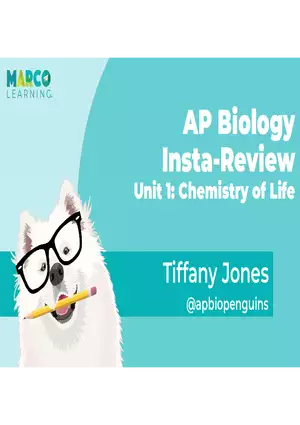 Marco Learning AP Biology Unit 1
