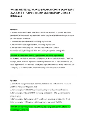 Wilkes NSG533 Advanced Pharmacology Exam Bank