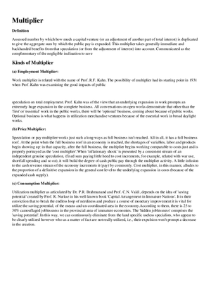 Multiplier - Definition