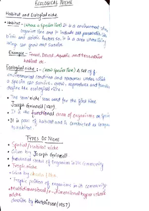 Plant Ecology Notes