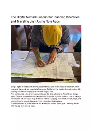 The Digital Nomad Blueprint for Planning Itineraries