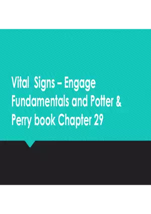 Vital Signs - Engage Fundamentals and Potter