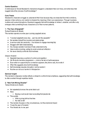 English Seminar Central Question