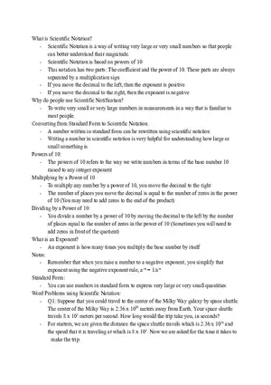 Scientific Notation