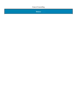 Cancer Counselling