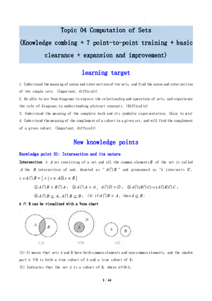 Topic 04 Computation of Sets