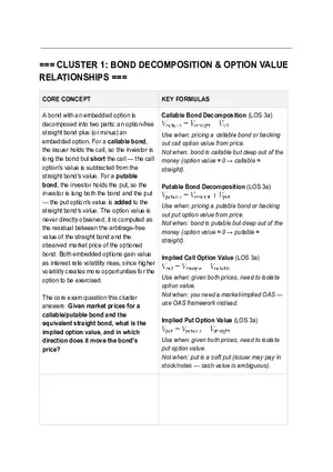 CFA L2: Valuation and Analysis of Bonds with Embedded Options