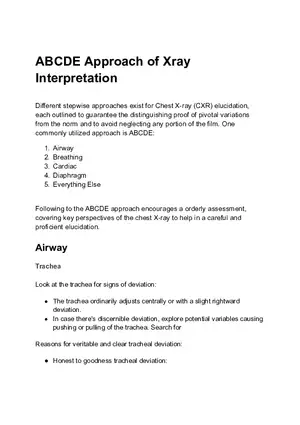 ABCDE Approach of Xray Interpretation