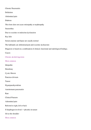 Chronic Pancreatitis