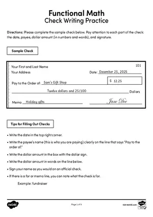BW Functional Math for SPED