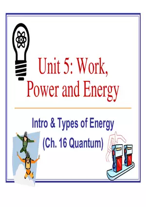 3 - WorkPowerEnergy - Types of Energy