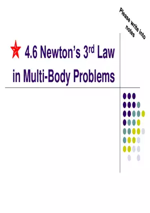 Dynamics - 5 - Newton's 3rd Law Multi-Body