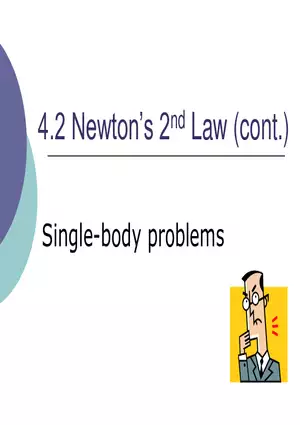 Dynamics - 2 - 2nd Law Single-Body