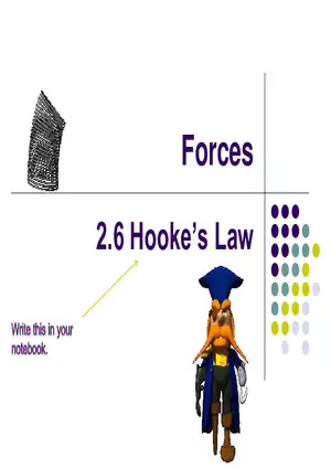 Forces - 4 - Hooke's Law