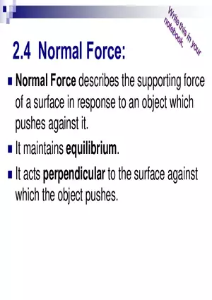 Forces - 3 - Normal and Friction Force