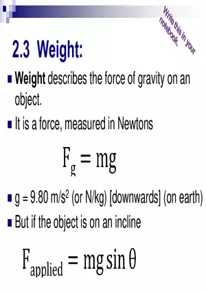 Forces - 2 - Weight & More Equilibrium