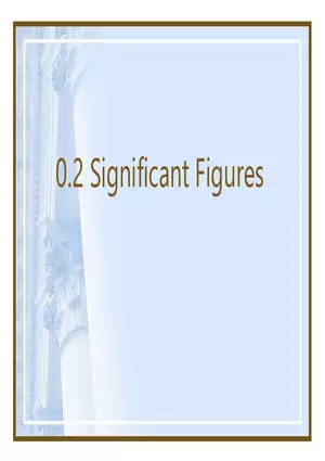 Intro - 2 - Significant Figures