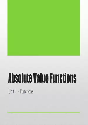 1.03C - Absolute Equations