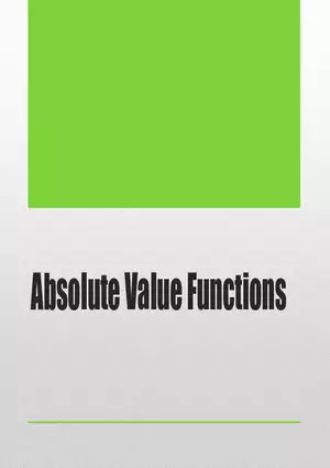 1.03B - Absolute Transformed and Graphing