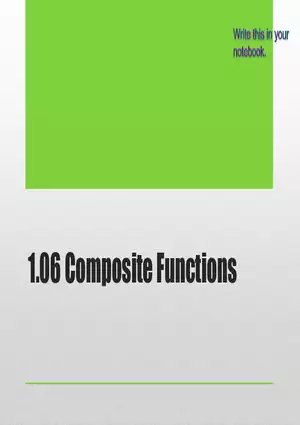 1.06 - Composite Functions