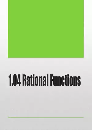 1.04D - Rational Inequalities