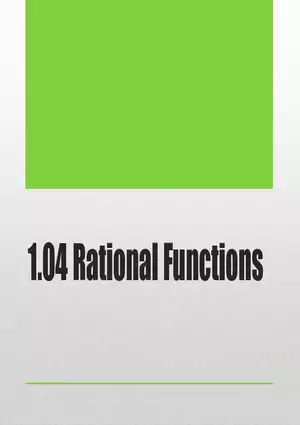 1.04C - Rational Equations