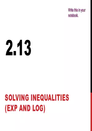 2.13 ExpLog - Logarithmic Inequalities