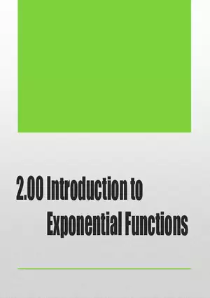 2.00 ExpLog - Exponential Intro