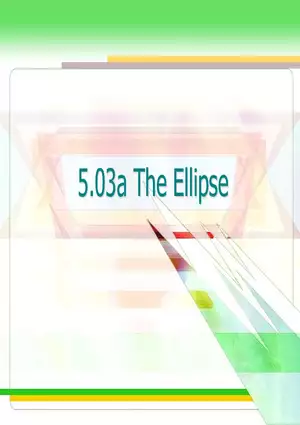 5.03a - Ellipse at Origin