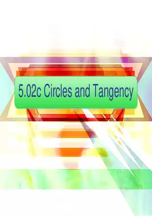 5.02c - Circle and Tangents