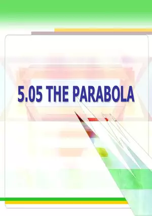 5.05a - Parabola at Origin