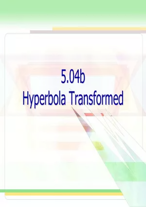 5.04b - Hyperbola Transformed