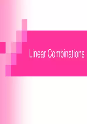 6.05 - Linear Combinations