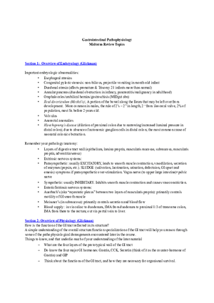 Gastrointestinal Pathophysiology