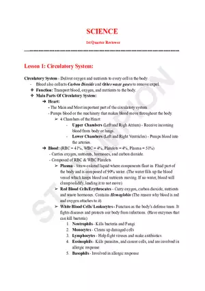 Science 1st Quarter Reviewer