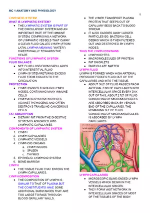 Mc 1 Lymphatic System